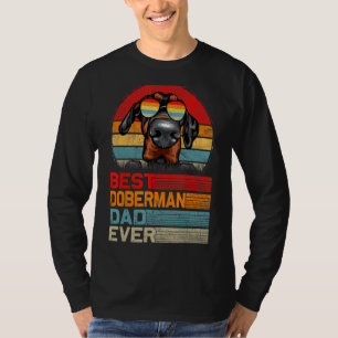 Mannen Retro Best Doberman Dad Oosters Fathers T-shirt