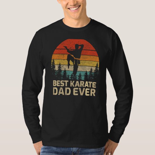 Mannen Retro Best Karate Dad Oosters D T-shirt (Voorkant)