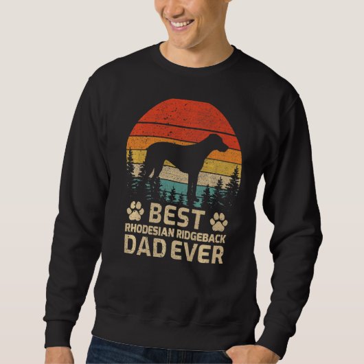 Mannen Retro  Best Rhodesian Ridgeback Dad Ev Trui (Voorkant)