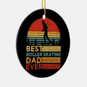 Mannen Retro  Best Roller Skaap ooit Keramisch Ornament (Rechts)