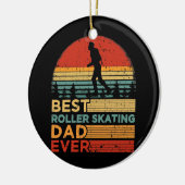 Mannen Retro  Best Roller Skaap ooit Keramisch Ornament (Links)