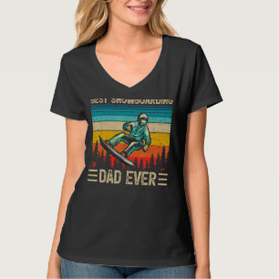 Mannen  Retro Best Snowboarding Dad Ever Fat T-shirt