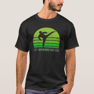 Mannen Retro Best Taekwondo Dad Ever Funny F T-shirt