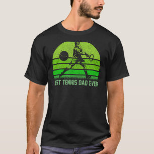 Mannen Retro Best Tennis Dad over Funny Fath T-shirt
