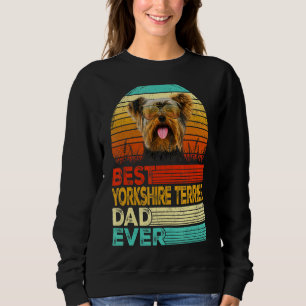 Mannen Retro Best Yorkshire Terrier Dad Oover Trui