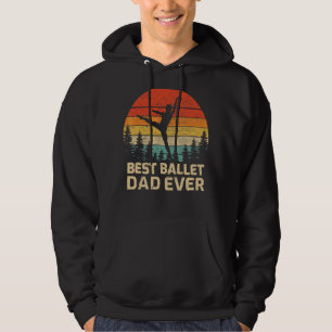 Mannen Retro  beste ballet vader ooit vader D Hoodie
