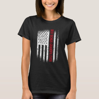 Mannen retro beste bonus opa ooit Amerikaanse vlag T-shirt