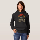 Mannen Retro Beste Brittany Spaniel Pap ooit Hoodie (Voorkant volledig)
