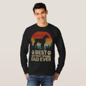 Mannen Retro Beste Brittany Spaniel Pap ooit T-shirt (Voorkant volledig)