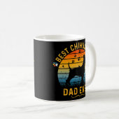 Mannen Retro  Beste Chihuahua Papa Ooit Koffiemok (Voorkant rechts)