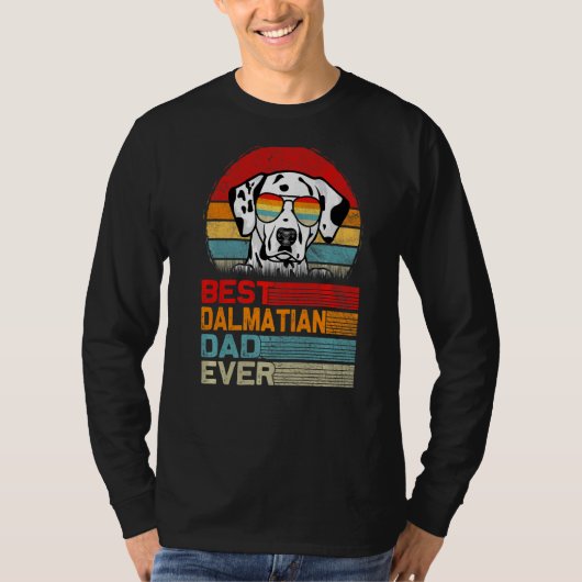 Mannen retro beste dalmatische vader ooit vaders t-shirt (Voorkant)