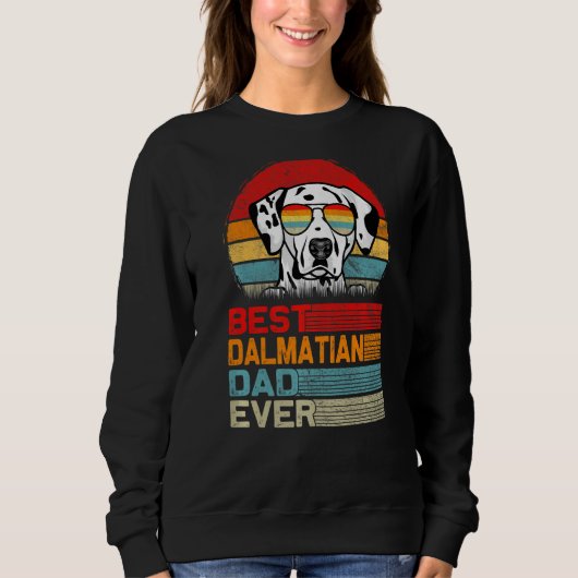 Mannen retro beste dalmatische vader ooit vaders trui (Voorkant)