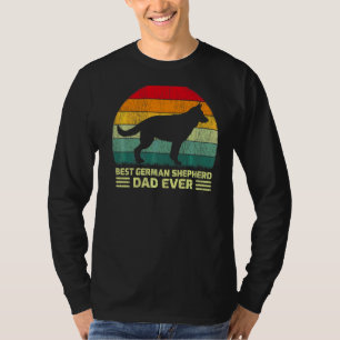 Mannen Retro Beste Duitse Shepherd Pap Oog F T-shirt