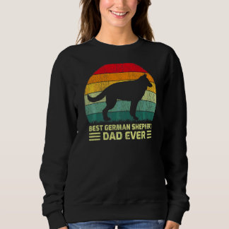 Mannen Retro Beste Duitse Shepherd Pap Oog F Trui
