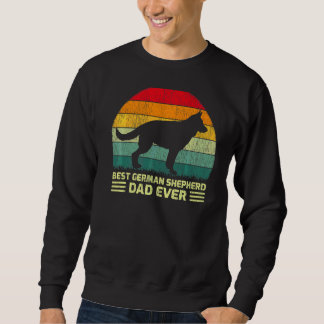 Mannen Retro Beste Duitse Shepherd Pap Oog F Trui