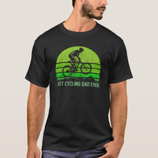 Mannen  Retro Beste Fietsvader Ooit Grappig Mou T-shirt (Voorkant)