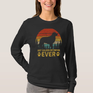 Mannen Retro Beste Golden Retriever Pap ooit T-shirt