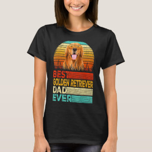 Mannen Retro  Beste Golden Retriever Pap ooit T-shirt