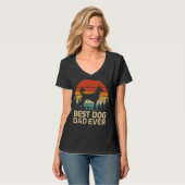 Mannen Retro  Beste hond Oog Vaderdag T-shirt (Voorkant volledig)