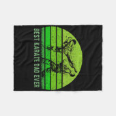 Mannen Retro Beste Karate Papa Ooit Grappige Dadf Fleece Deken (Voorkant (Horizontaal))