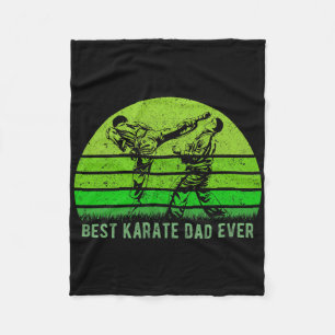 Mannen Retro Beste Karate Papa Ooit Grappige Dadf Fleece Deken