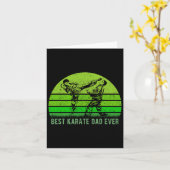 Mannen Retro Beste Karate Papa Ooit Grappige Dadf Kaart (Gele Bloem)