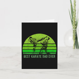 Mannen  Retro Beste Karate Papa Ooit Grappige Dadf Kaart