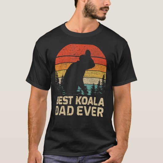 Mannen Retro  Beste Koala Pap Ooit vader Da T-shirt (Voorkant)