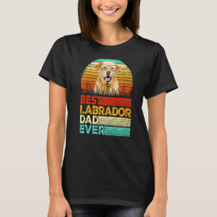 Mannen Retro Beste Labrador Pap Ooster Fathers T-shirt