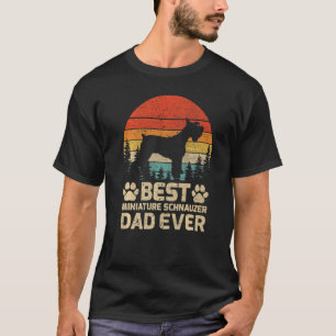 Mannen Retro  Beste Miniatuur Schnauzer Pap Ev T-shirt