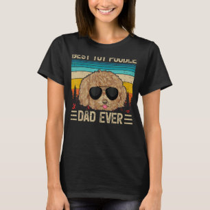 Mannen Retro Beste Speelgoed Poodle Dad Ever Vade T-shirt