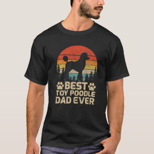 Mannen Retro Beste Speelgoed Poodle Vader Ooster T-shirt