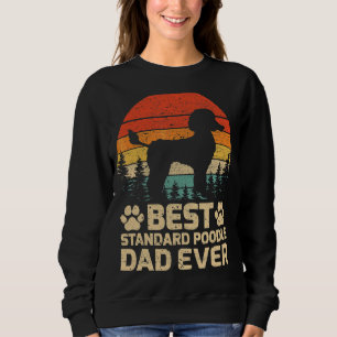 Mannen Retro Beste Standaard Poodle Papa ooit Trui