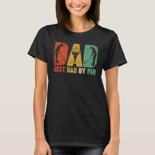Mannen Retro beste vader van Par Golf T-shirt