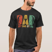 Mannen Retro beste vader van Par Golf T-shirt (Voorkant)