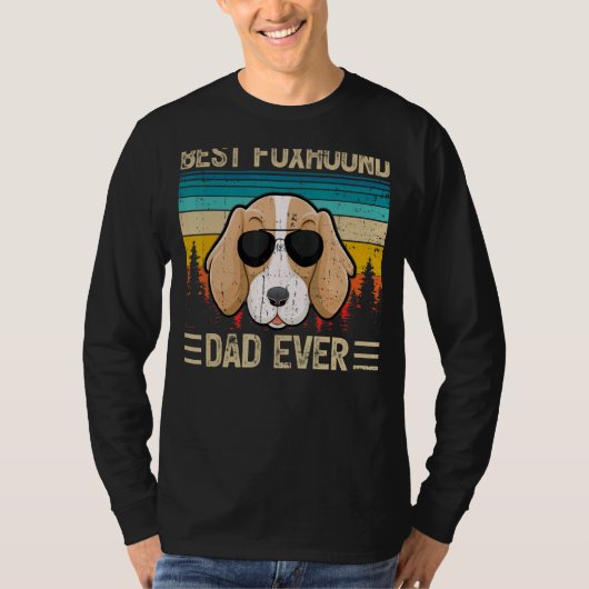 Mannen retro beste voshond vader ooit' t-shirt (Voorkant)