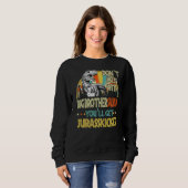 Mannen Retro Big Brothersaurus Dinosaurus Rex Trui (Voorkant volledig)