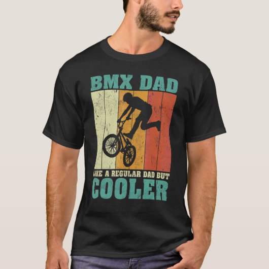 Mannen retro BMX vader als een gewone vader T-shirt (Voorkant)