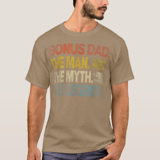 Mannen Retro Bonus Papa Man Myth Legend Vintage Fa T-shirt