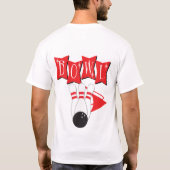 Mannen Retro Bowling Shirt (Achterkant)