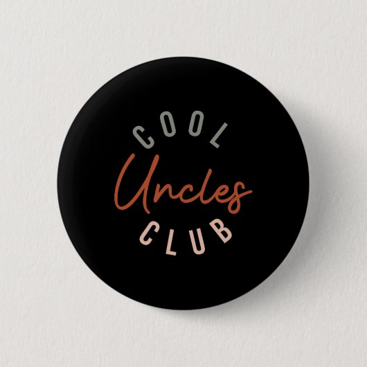 Mannen Retro Cool Uncles Club Grappig Uncle Pocket Ronde Button 5,7 Cm (Voorkant)