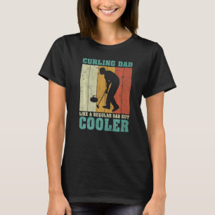 Mannen retro curling papa als een gewone papa t-shirt