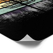 Mannen  Retro Disc Frisbee Golf-cursus Poster (Hoek)