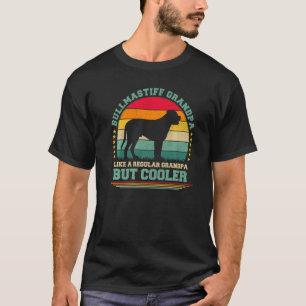 Mannen Retro Dog Bullmastiff opa vader T-shirt