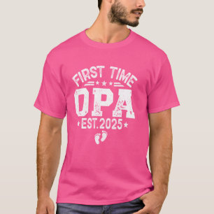 Mannen retro eerste keer OPA EST 2025 gepromoveerd T-shirt