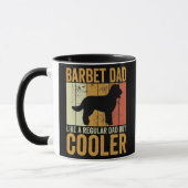 Mannen Retro Fathers Day Barbet Dad Dog Owner Mok (Links)