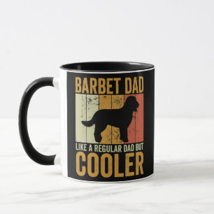 Mannen Retro Fathers Day Barbet Dad Dog Owner Mok
