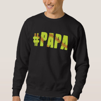 Mannen Retro Fathers Day Mannen Softball Papa Soft Trui