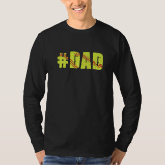 Mannen Retro Fathers Day Mannen Softball X0008 Pap T-shirt