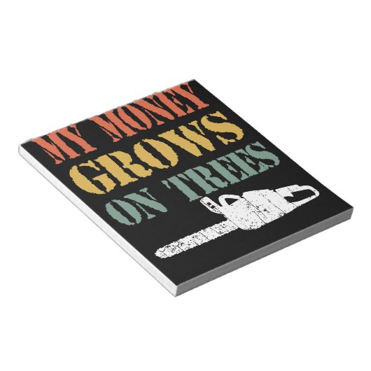 Mannen Retro Funny Logger Gift for Men Notitieblok (Schuin)